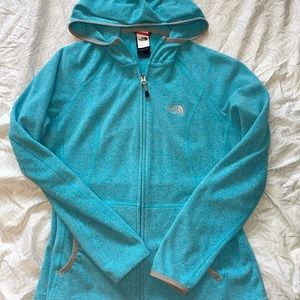 North Face Light Blue Lightweight Coat - Size Medium